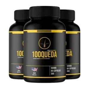 100 Queda - Kit 3 unidades - Combate Eficazmente a Queda de Cabelo em Homens e Mulheres