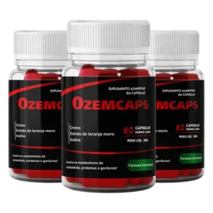 Ozemcaps - Suplemento Detox Vermelho Natural - 3 Potes